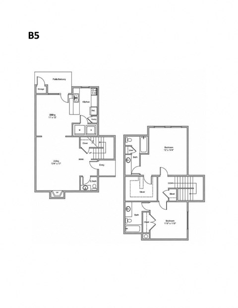 Architect's rendering of the B5 Floor Plan